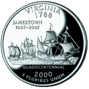 Gedenkmünze zum 400-jährigen Jubiläum von Jamestown