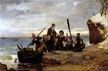 The Landing of the Pilgrims. 1877 by Henry A. Bacon